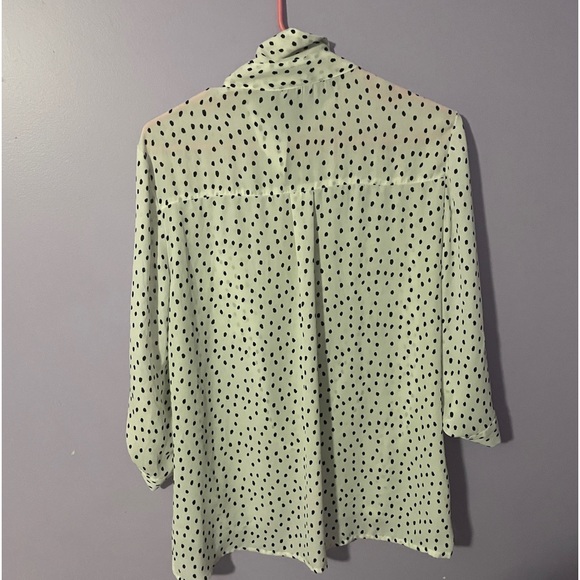iZ Byer White and Black Polka Dot Button Down Shirt - Picture 3 of 3